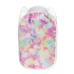 Pastel Tie Dye Print Mesh Laundry Hamper