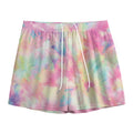 Pastel Tie Dye Print Mesh Shorts