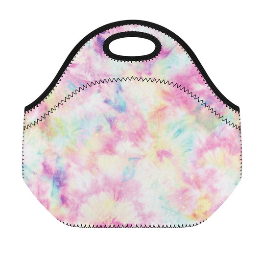 Pastel Tie Dye Print Neoprene Lunch Bag