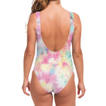 Pastel Tie Dye Print One Piece Swimsuit