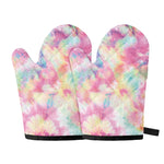Pastel Tie Dye Print Oven Mitts