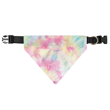 Pastel Tie Dye Print Over The Collar Dog Bandana
