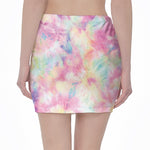 Pastel Tie Dye Print Pencil Mini Skirt