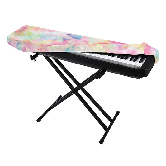 Pastel Tie Dye Print Piano Keyboard Cover
