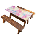 Pastel Tie Dye Print Picnic Table Cover