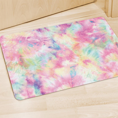 Pastel Tie Dye Print Polyester Doormat