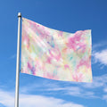 Pastel Tie Dye Print Polyester Flag