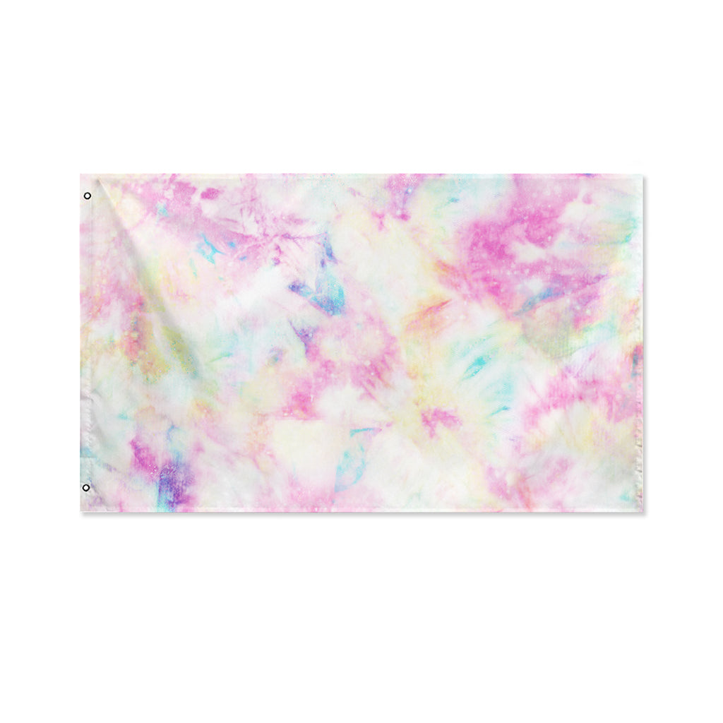 Pastel Tie Dye Print Polyester Flag