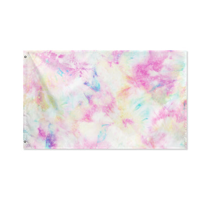 Pastel Tie Dye Print Polyester Flag
