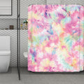 Pastel Tie Dye Print Polyester Shower Curtain