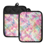 Pastel Tie Dye Print Pot Holders With Pocket