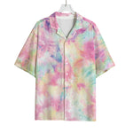 Pastel Tie Dye Print Rayon Hawaiian Shirt