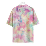 Pastel Tie Dye Print Rayon Hawaiian Shirt