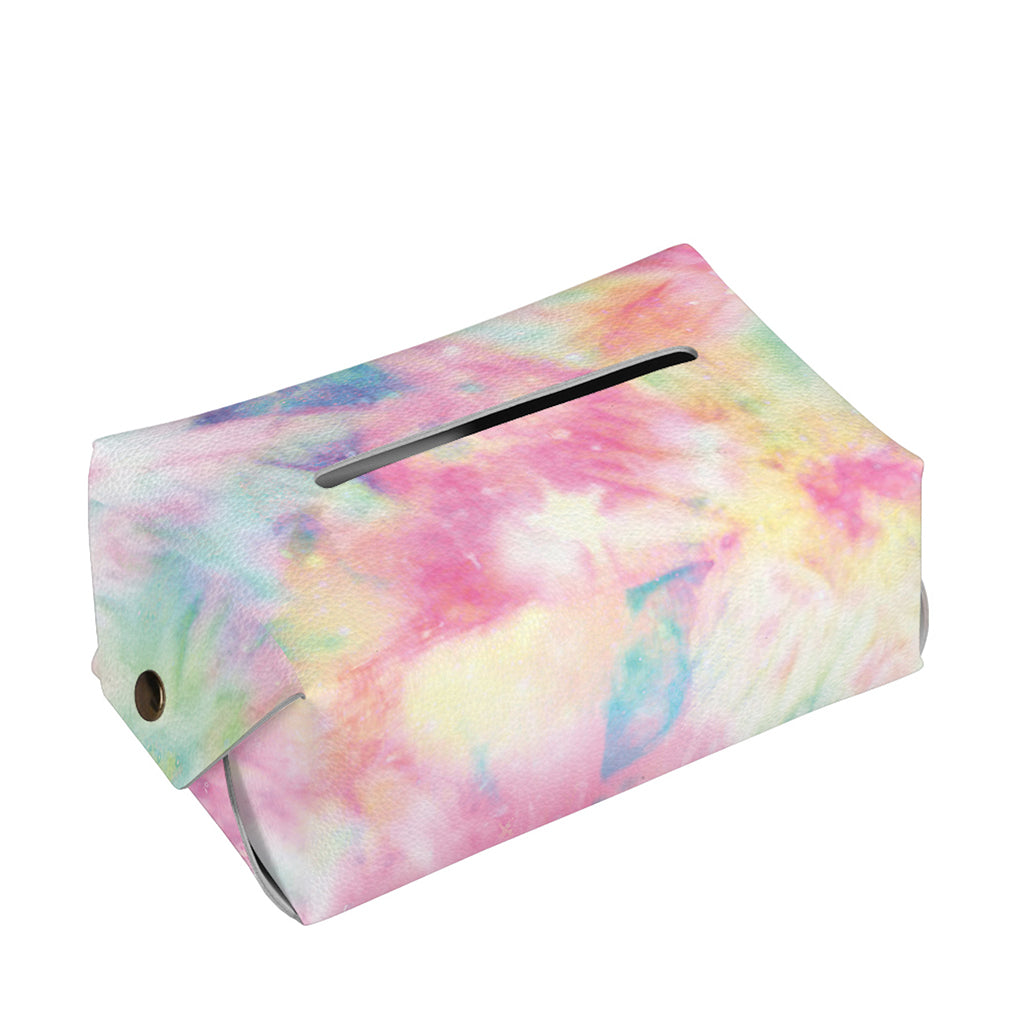 Pastel Tie Dye Print Rectangle Tissue Box Cover