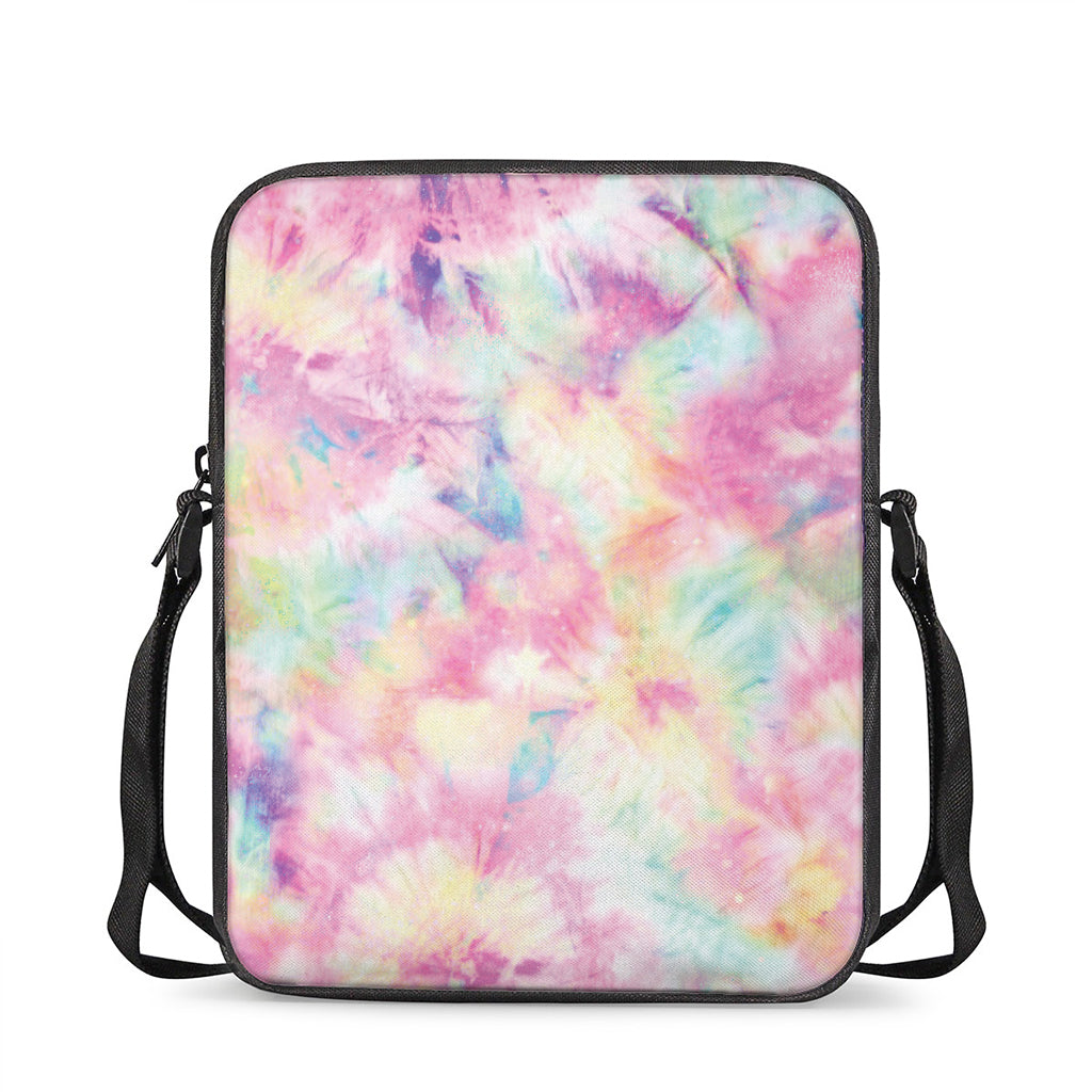 Pastel Tie Dye Print Rectangular Crossbody Bag