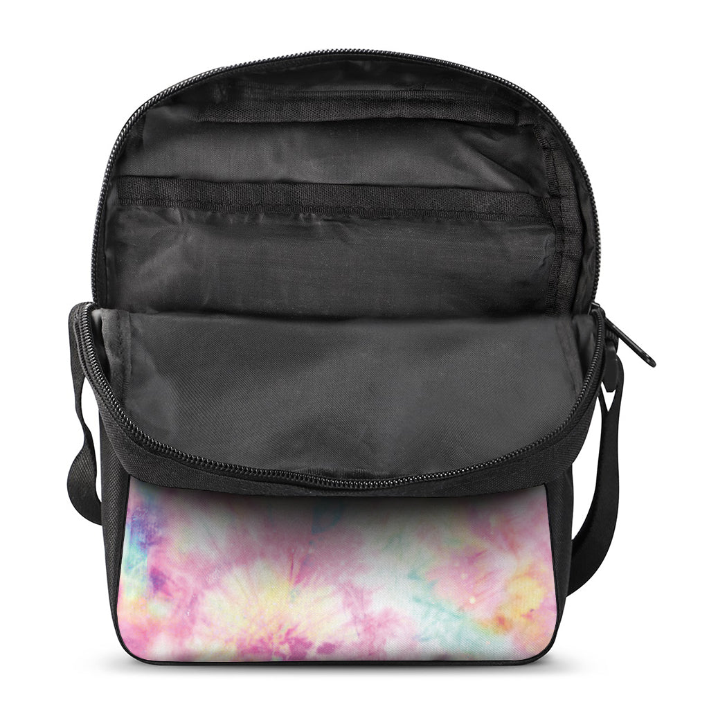 Pastel Tie Dye Print Rectangular Crossbody Bag