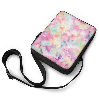 Pastel Tie Dye Print Rectangular Crossbody Bag