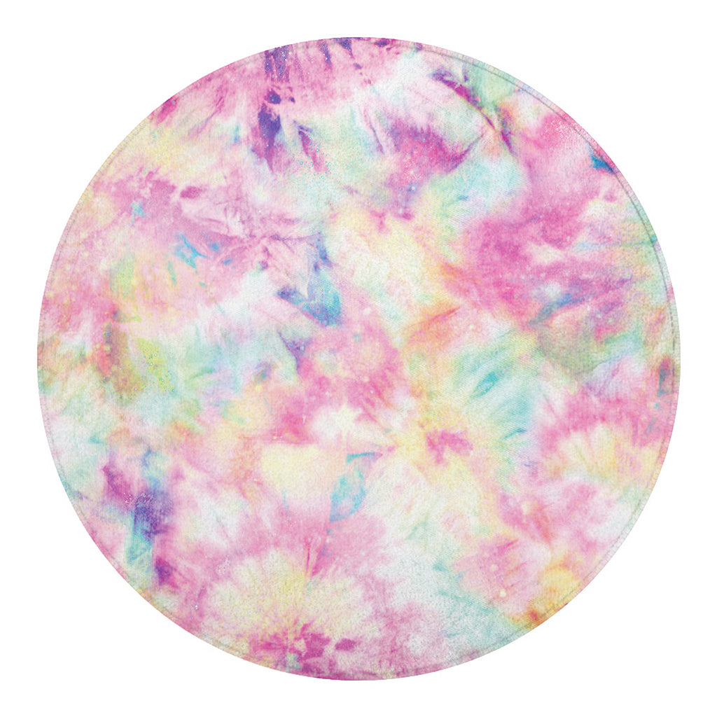 Pastel Tie Dye Print Round Blanket