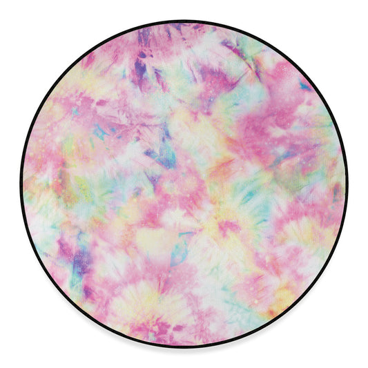 Pastel Tie Dye Print Round Floor Mat