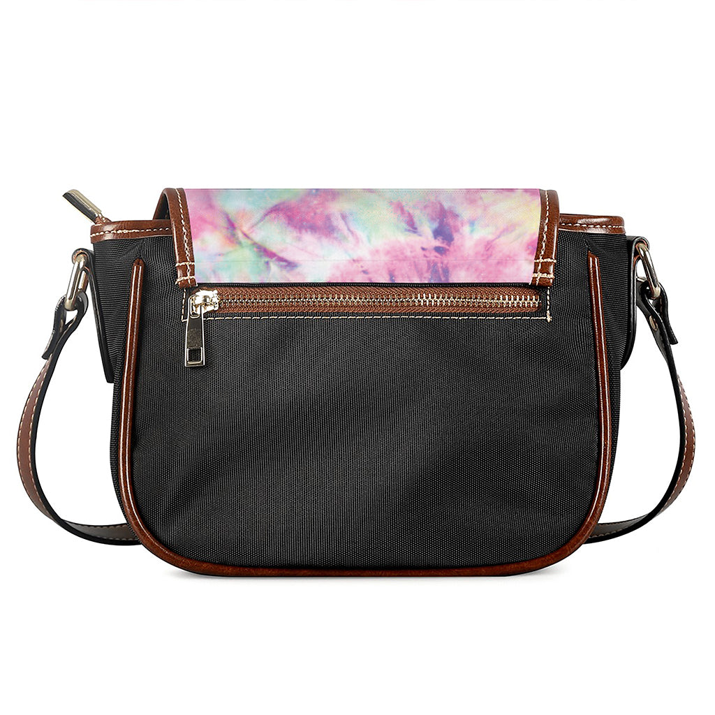 Pastel Tie Dye Print Saddle Bag