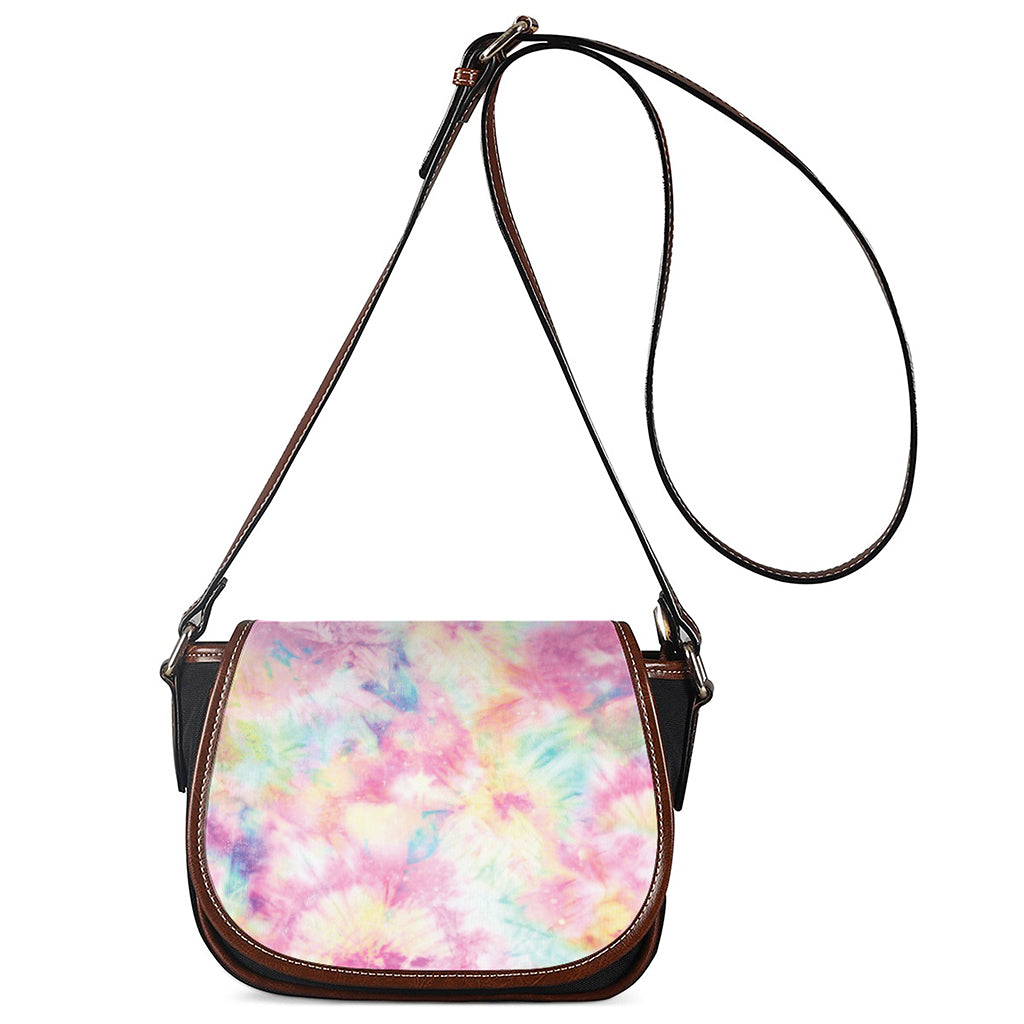 Pastel Tie Dye Print Saddle Bag