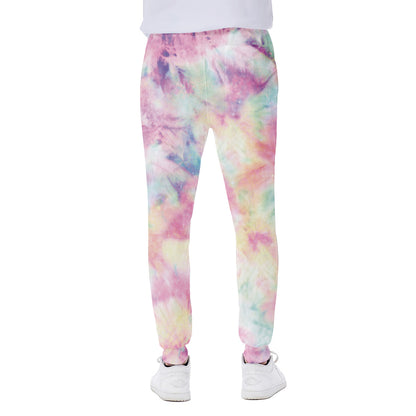 Pastel Tie Dye Print Scuba Joggers