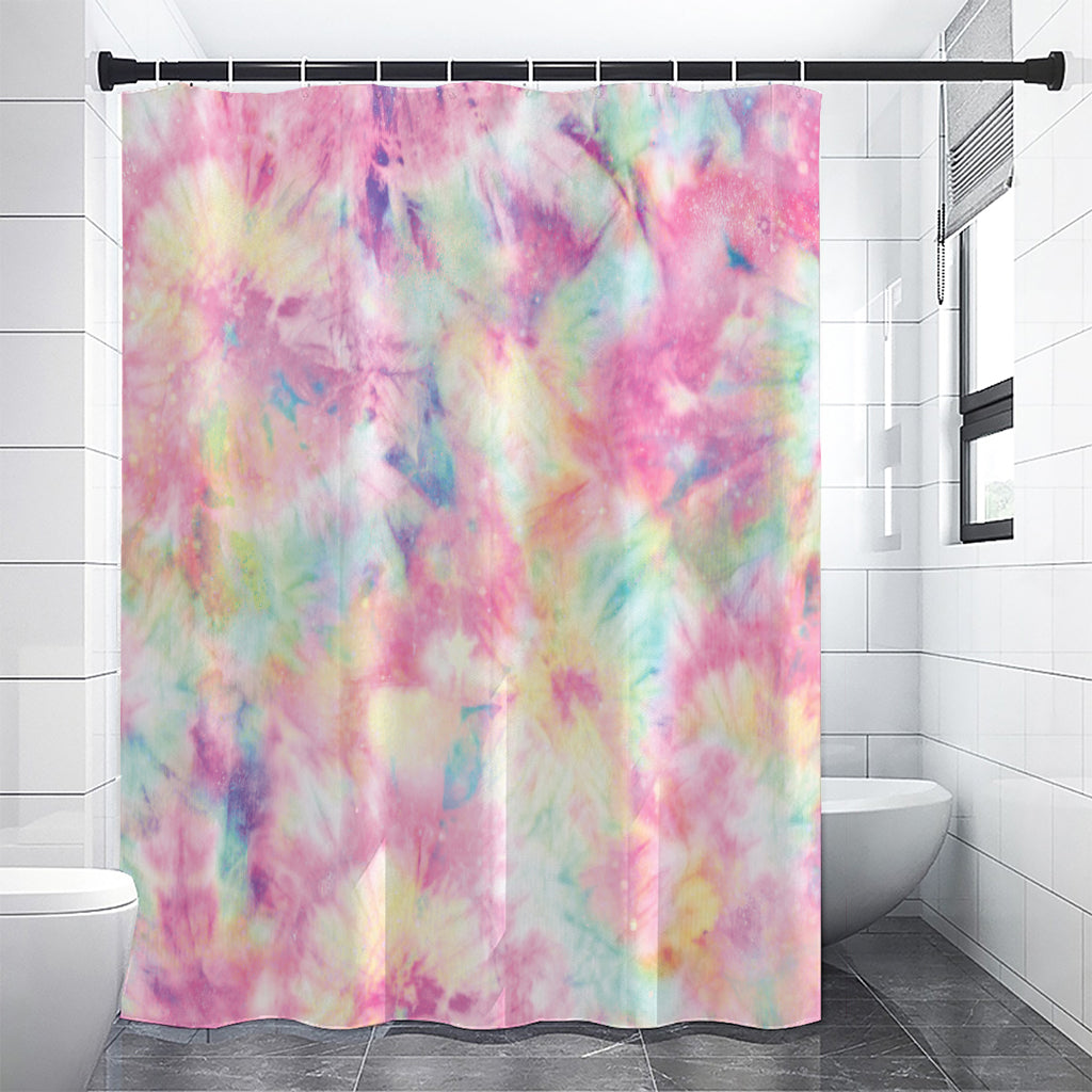 Pastel Tie Dye Print Shower Curtain