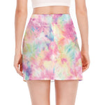 Pastel Tie Dye Print Side Slit Mini Skirt