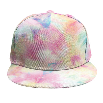 Pastel Tie Dye Print Snapback Cap