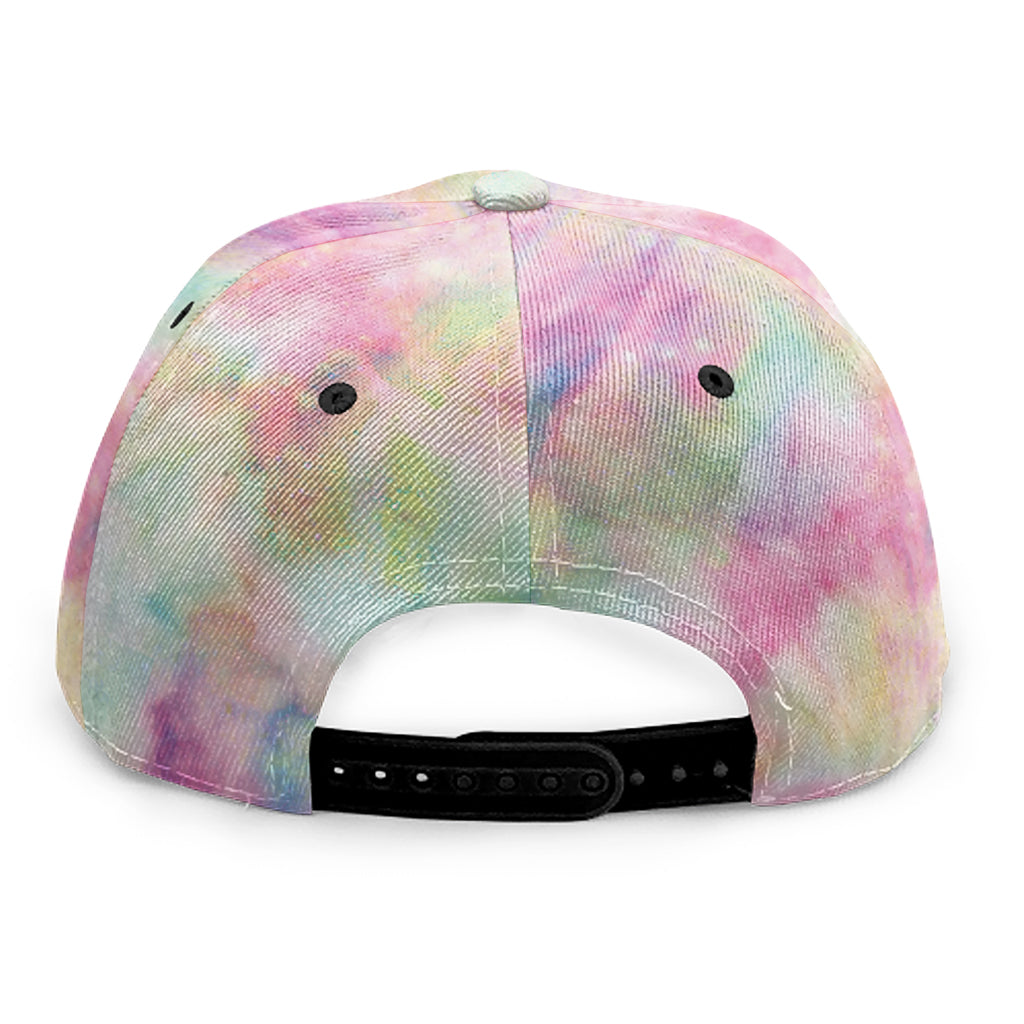 Pastel Tie Dye Print Snapback Cap