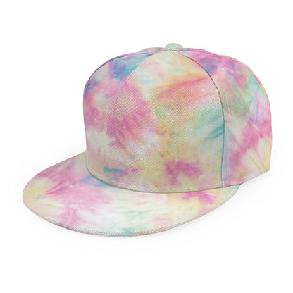 Pastel Tie Dye Print Snapback Cap