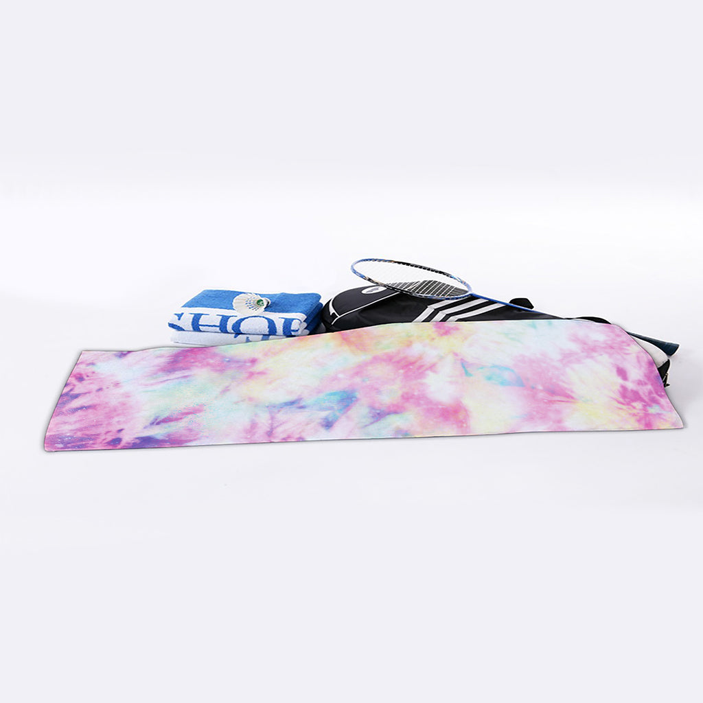 Pastel Tie Dye Print Sports Towel