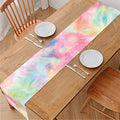 Pastel Tie Dye Print Table Runner