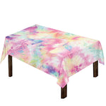 Pastel Tie Dye Print Tablecloth