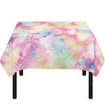 Pastel Tie Dye Print Tablecloth