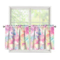 Pastel Tie Dye Print Tier Curtains