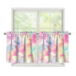 Pastel Tie Dye Print Tier Curtains