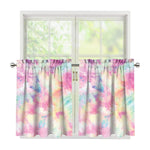 Pastel Tie Dye Print Tier Curtains