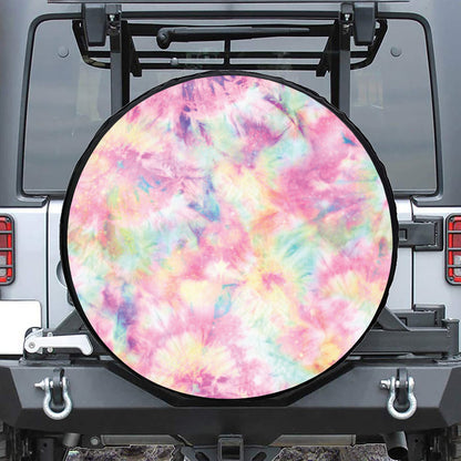 Pastel Tie Dye Print Tire Cover