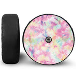 Pastel Tie Dye Print Tire Cover With Camera Hole
