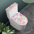 Pastel Tie Dye Print Toilet Lid And Tank Cover Set
