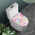 Pastel Tie Dye Print Toilet Lid Cover