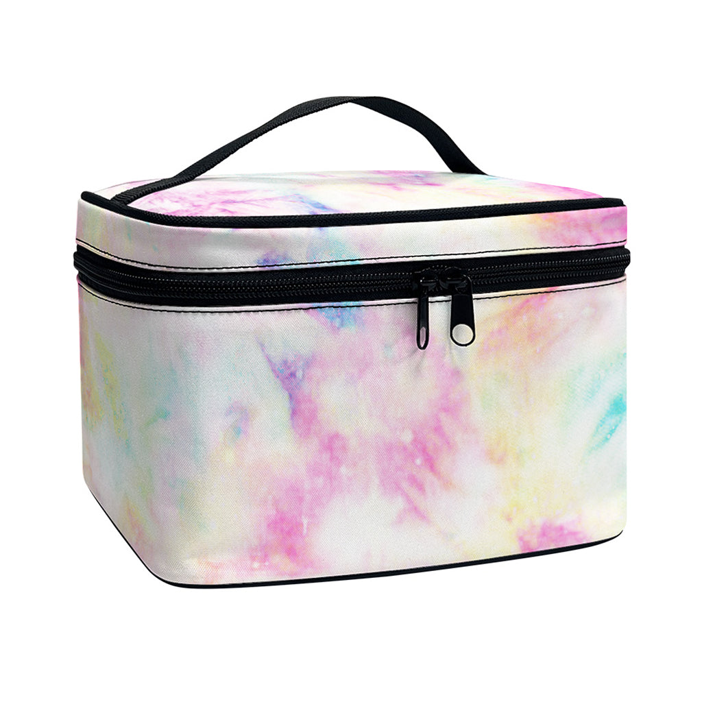 Pastel Tie Dye Print Travel Makeup Bag