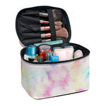 Pastel Tie Dye Print Travel Makeup Bag