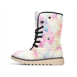 Pastel Tie Dye Print Winter Boots