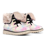 Pastel Tie Dye Print Winter Boots
