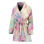 Pastel Tie Dye Print Women's Bathrobe