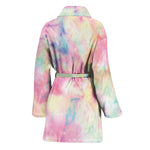 Pastel Tie Dye Print Women's Bathrobe