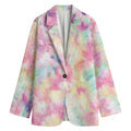Pastel Tie Dye Print Women's Blazer