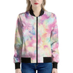 Pastel Tie Dye Print Women's Bomber Jacket